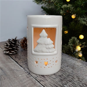 christmas, festive scene, wax melter, oil burner, gift, candle accessories