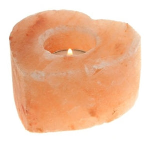Himalayan Salt Heart Tealight Holder 10cm