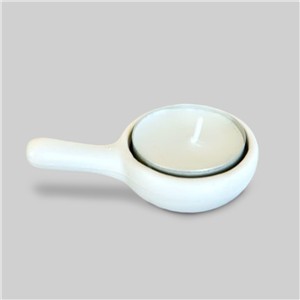 white ceramic tealight spoon candle accessories