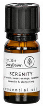 Load image into Gallery viewer, CozyDown Pure Essential Oil Blend geranium sweet oranfe ylang ylang lavandin lavender 10 ml suitable for oil burmers and diffusers plant based vegan ethical responsible sourced ingredients