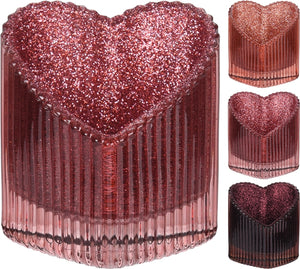 Heart Shaped Ridged Tlight Holder