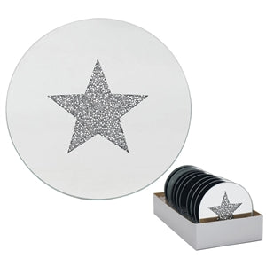 star diamante sparkle candle plate reflectrion 10cm