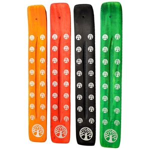 ash catcher tree of life design wood incense holder